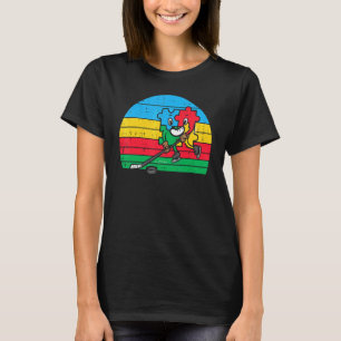Puzzle Eishockey Retro-Autismus-Bewusstsein Sport T-Shirt