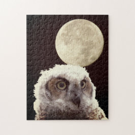 Puzzle - Eule und Mond
