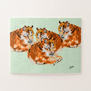 Puzzle : : Familie von Tigern