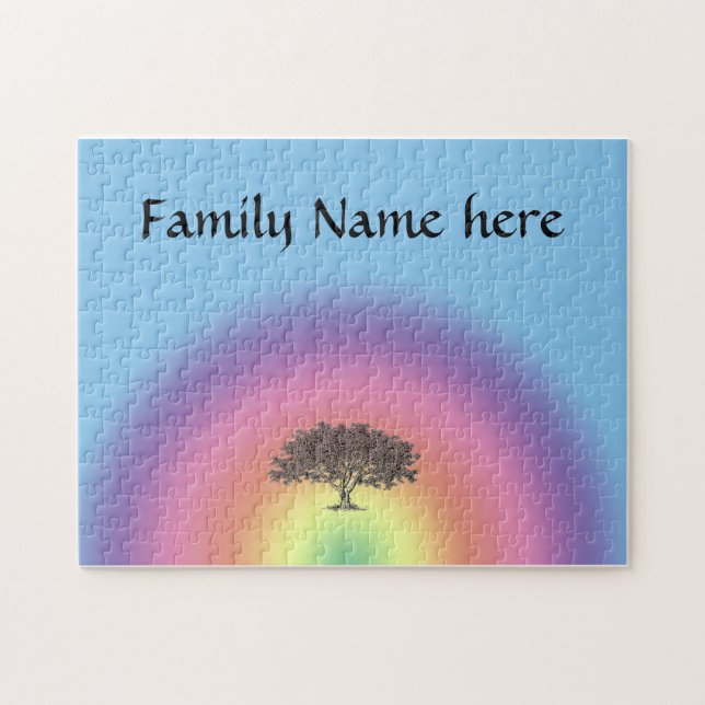 Puzzle - Familienbaum - Regenbogen (Horizontal)