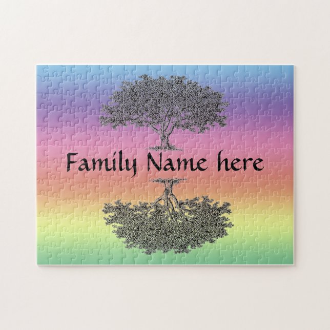 Puzzle - Familienstamm/Name (Horizontal)