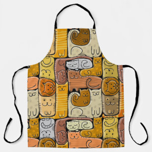Puzzle Funny Cats House Nahtlos Schürze