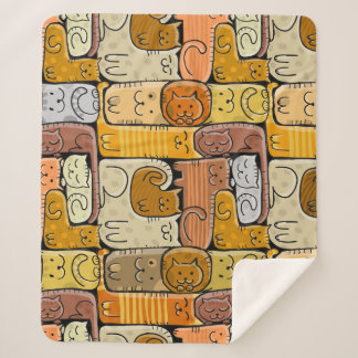 Puzzle Funny Cats House Nahtlos Sherpadecke