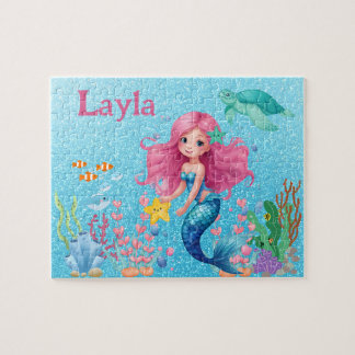 Puzzle für benutzerdefinierte Mermaid-Kindernamen