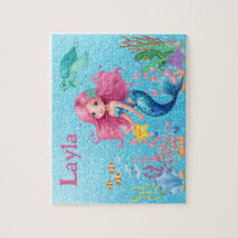 Puzzle für benutzerdefinierte Mermaid-Kindernamen
