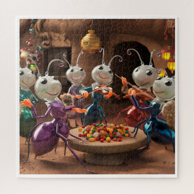 Puzzle für Groß und Klein..Happy Ants Party (Vertikal)