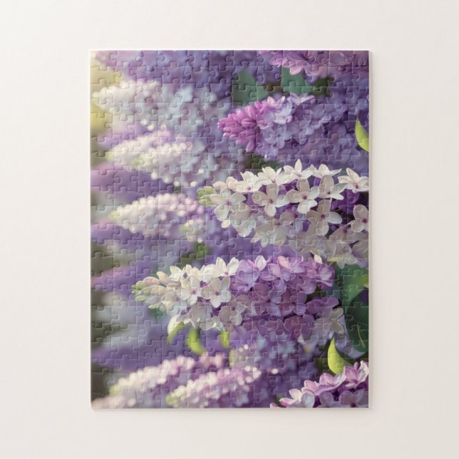 Puzzle für lila Blume (Vertikal)