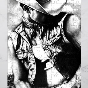 PUZZLE FÜR MÄNNER 11x14 KOWBOY in Schöner Geschenk