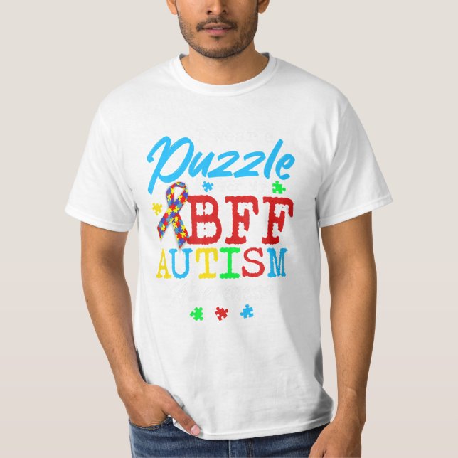Puzzle für meine BESTE FREUNDIN Proud Autismus T-Shirt (Vorderseite)