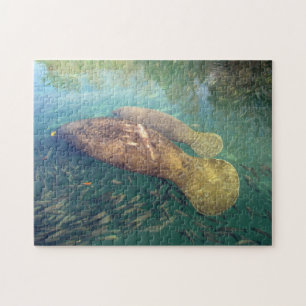 Puzzle für Momma und Baby Manatee