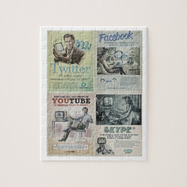 Puzzle für soziale Medien (Vertikal)