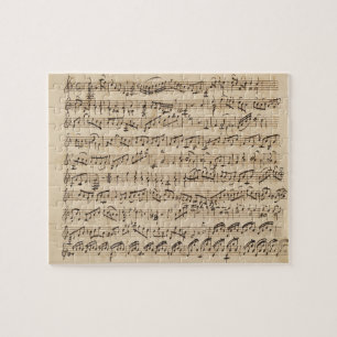 Puzzle für Vintage Noten in Handschrift