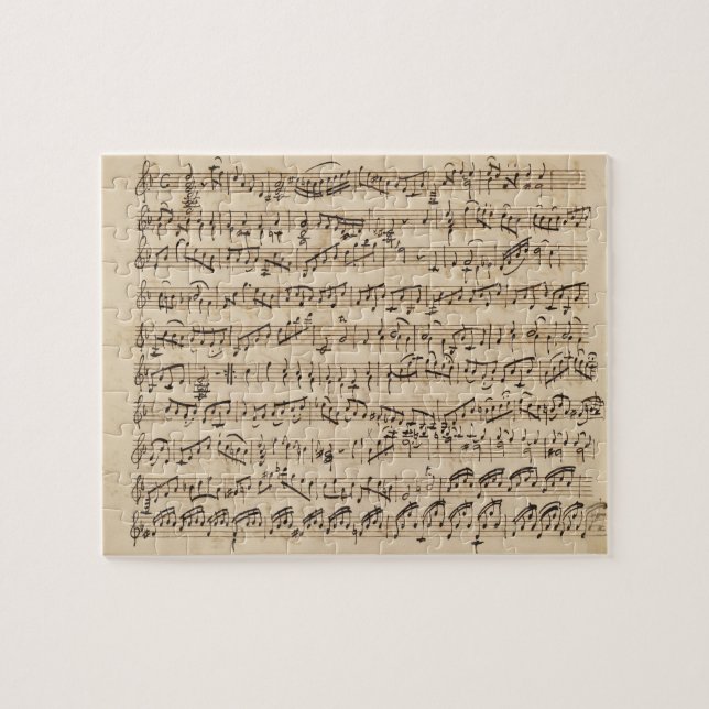 Puzzle für Vintage Noten in Handschrift (Horizontal)