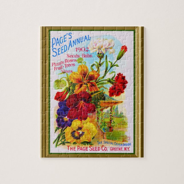 Puzzle für Vintage Saatgutübersicht (Vertikal)