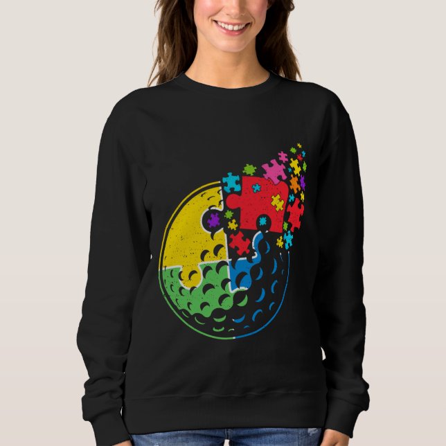 Puzzle Golf Support Autismus Bewusstsein Männer Fr Sweatshirt (Vorderseite)