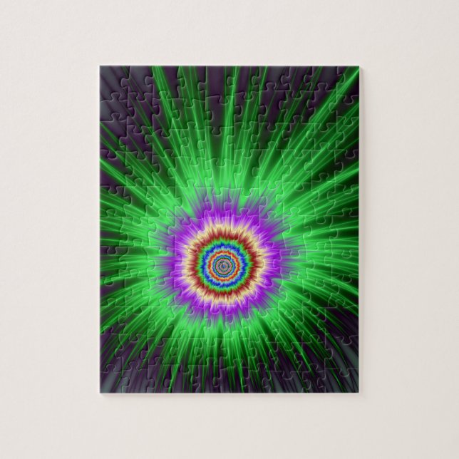 Puzzle Green Star Burst (Vertikal)