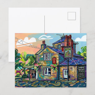 Puzzle Hall Inn, Sowerby Bridge Kunstprint Postkarte