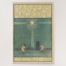 PUZZLE Harper's Magazine Weihnachten 1898 Vintage