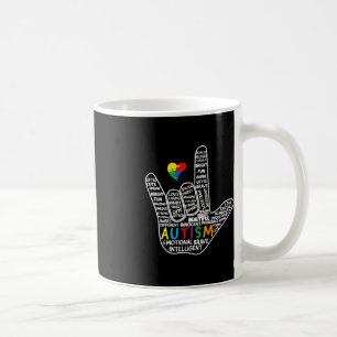 Puzzle Heart ASL Liebe Gebärdensprache Hand Autism Kaffeetasse