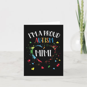 Puzzle Heart Im a Proud Autismus Mimi Autism Aware Karte