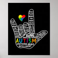 Puzzle Herz Asl Liebe Gebärdensprache Hand Autismu