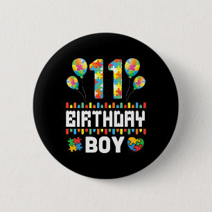 Puzzle-Herz-Ballons Alles Gute zum Geburtstag Auti Button