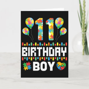 Puzzle-Herz-Ballons Alles Gute zum Geburtstag Auti Karte