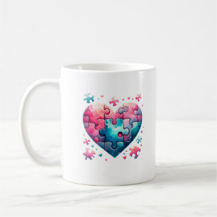 Puzzle-Herz Kaffeetasse