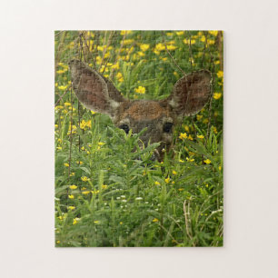 Puzzle Hirsche unter Wildblumen