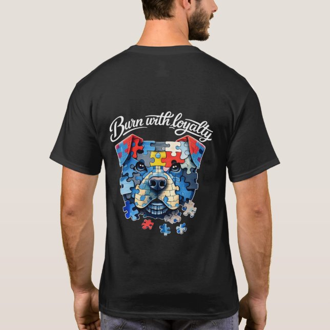 Puzzle Hundetreue T-Shirt (Rückseite)