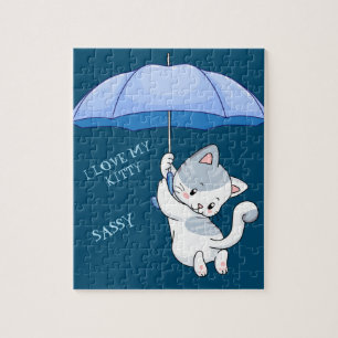 Puzzle "I LIEBE MEINE KITTÄT" mit dem Namen der Ha