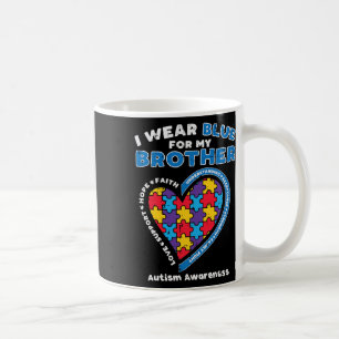 Puzzle ich trage Blau für mein Bruder Autismus Bew Kaffeetasse