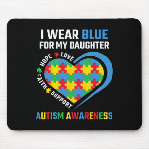 Puzzle Ich trage Blau für meine Tochter Autismusri Mousepad