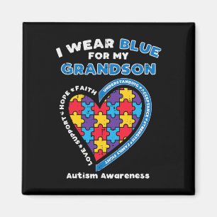 Puzzle ich trage Blue Grandson Autism Awareness Gr Magnet