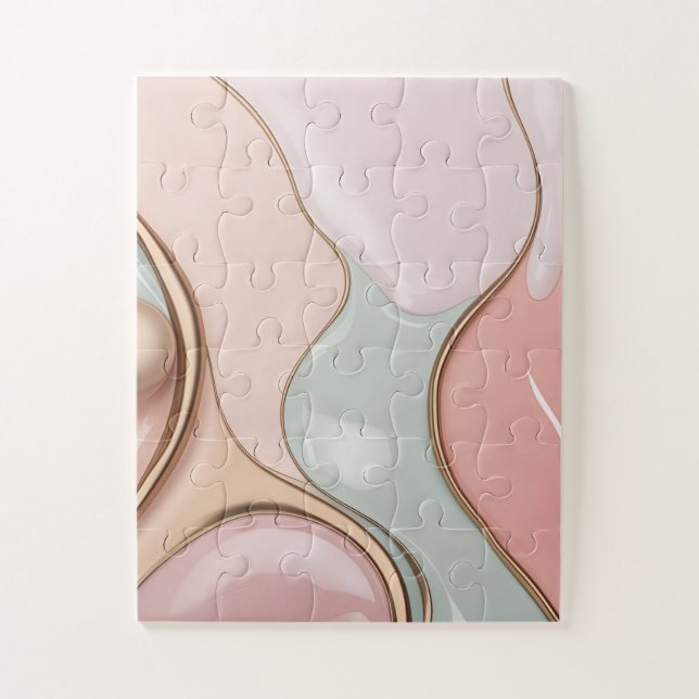 Puzzle in stilvollem abstraktem Grafikdesign (Vertikal)