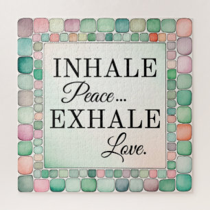 Puzzle Inhalieren Friedensexhale Liebe Inspiration