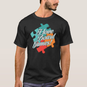 Puzzle Jigsaw I Liebe Board Games T-Shirt