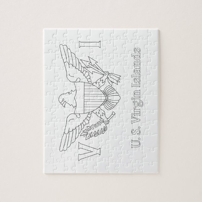 Puzzle "Jungfrau" der US-amerikanischen Flagge (Vertikal)