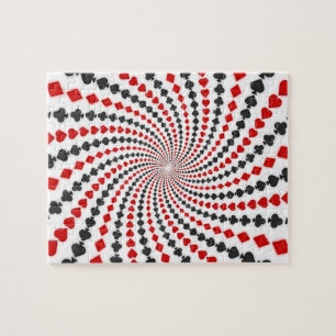 Puzzle: Kartenspielen Anzüge: Spiralmuster Puzzle