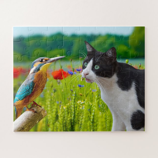 Puzzle-Katze & Vogel Puzzle (Horizontal)
