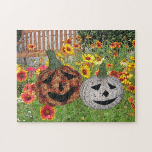 Puzzle - Kürbislaternen in den Blume