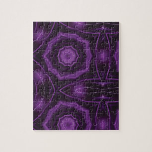 Puzzle lila geometrischer Kunst