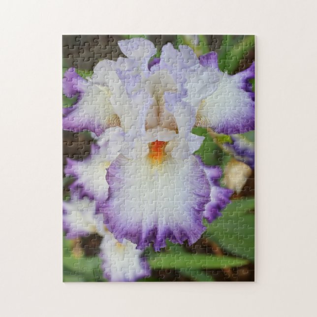 Puzzle - Lila Weißer Orchid (Vertikal)