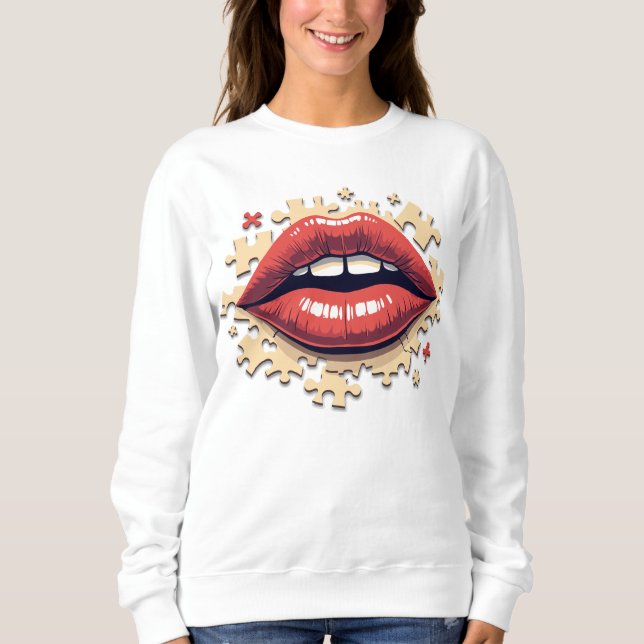 Puzzle Lips Sweatshirt (Vorderseite)