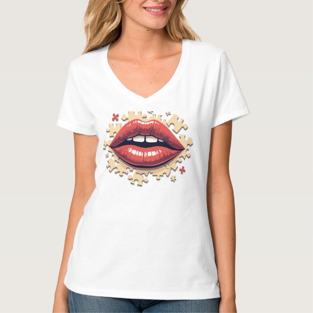 Puzzle Lips T-Shirt (Vorderseite)
