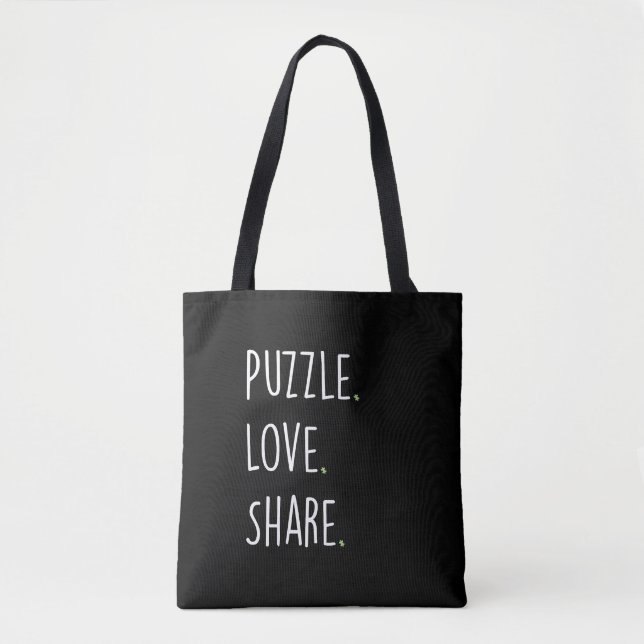 Puzzle. Love. Share. Tote Bag (Vorderseite)