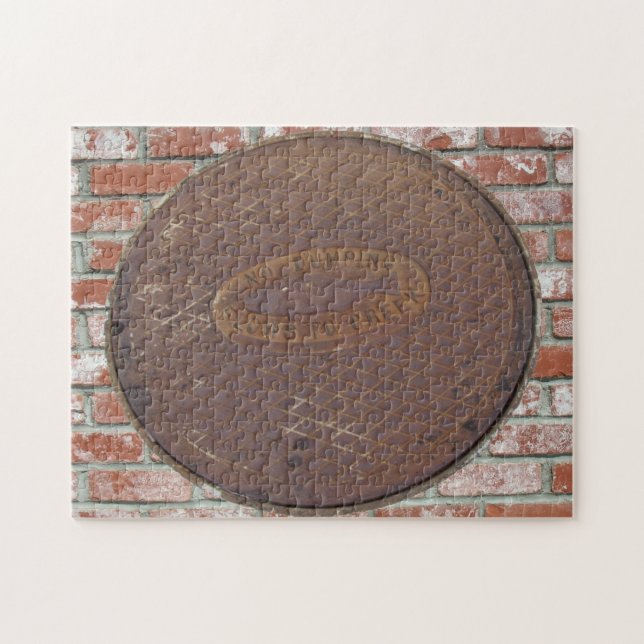 Puzzle - Manhole Cover auf Brick (Horizontal)