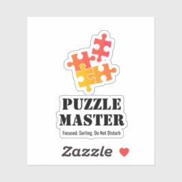 Puzzle Master Jigsaw-Liebhaber Lustige Aussage Aufkleber