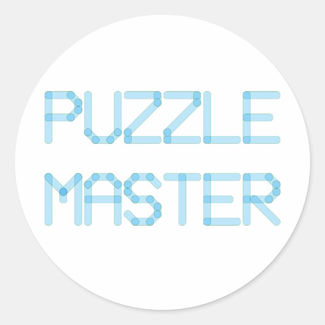 PUZZLE MASTER RUNDER AUFKLEBER (Vorderseite)