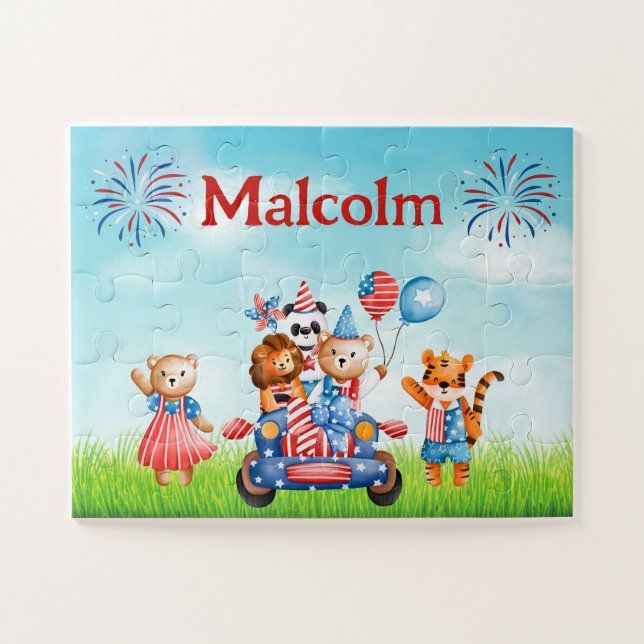 Puzzle mit benutzerdefinierten Unternamen für amer (Horizontal)